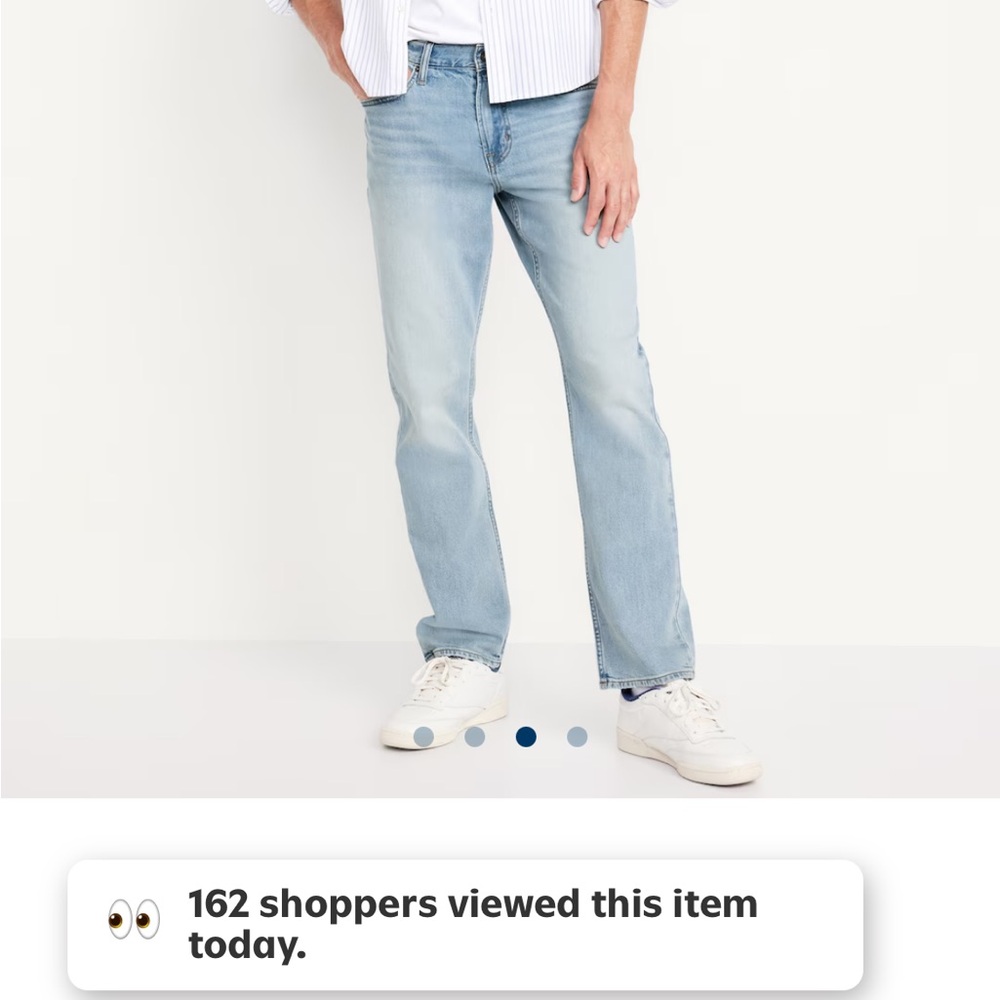 Old Navy Blue Straight Jeans Classic Style
